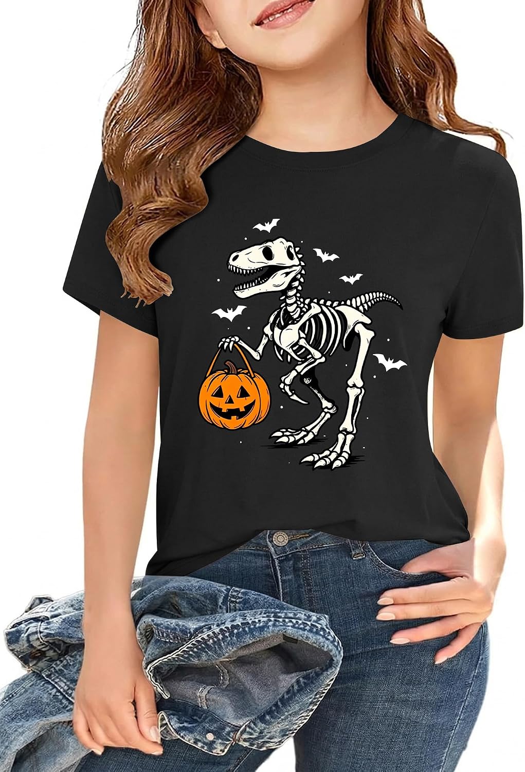 Toddler Boys Girls Halloween Shirt Pumpkin T-Shirt Kids Halloween Cotton Short Sleeve Cute Graphic Tee Top for 3-12 Year Kids