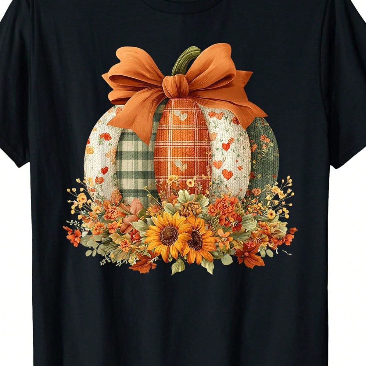 Autumn Pumpkin T-Shirt, Soft Cotton, Stylish And Hem, Suitable As A Gift For Colleagues And For Holiday Parties.