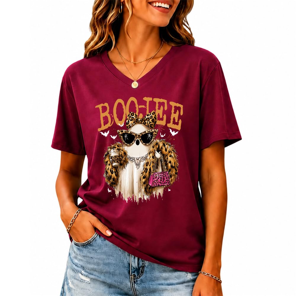 Halloween Boo JEE Ghost Shirt Cute Leopard Boo-JEE Ghost Coffee T-Shirt