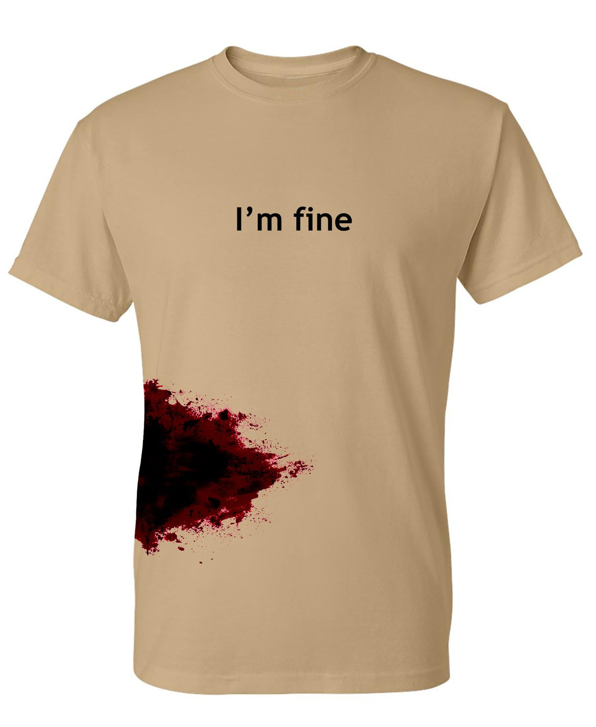 I'm Fine Shirt Bloody Halloween Costume Funny Horror Graphic Novelty Tshirt