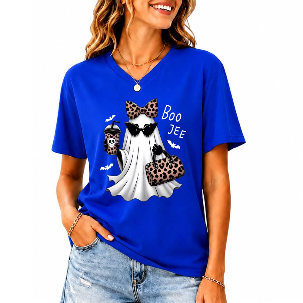 Halloween Boo JEE Ghost Shirt Cute Leopard Boo-JEE Ghost Coffee T-Shirt