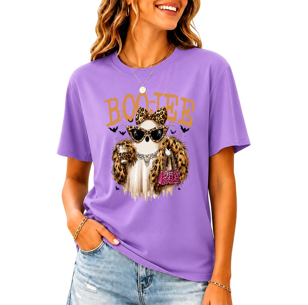 Halloween Boo JEE Ghost Shirt Cute Leopard Boo-JEE Ghost Coffee T-Shirt