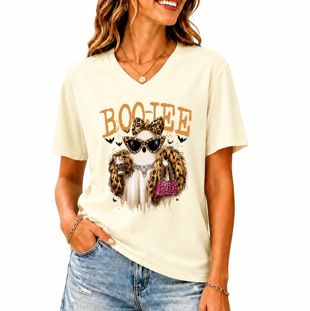 Halloween Boo JEE Ghost Shirt Cute Leopard Boo-JEE Ghost Coffee T-Shirt