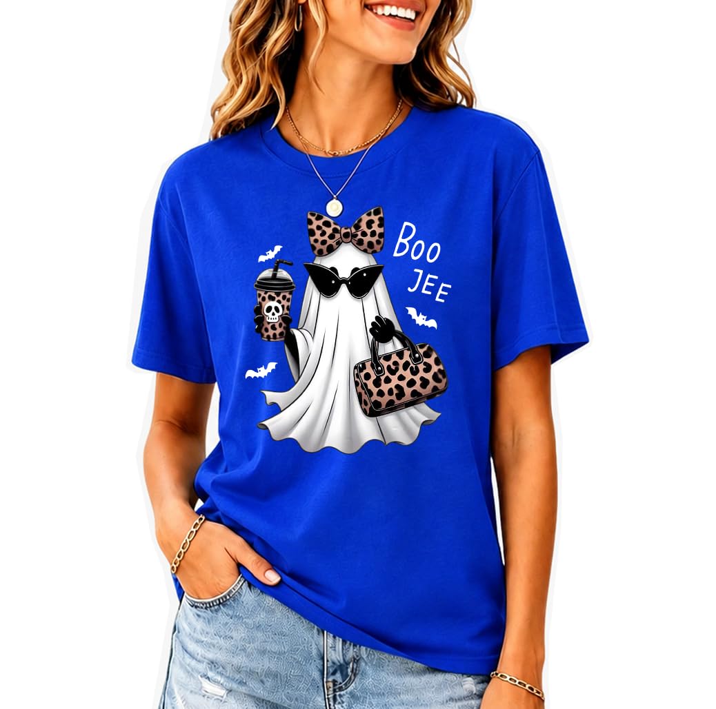 Halloween Boo JEE Ghost Shirt Cute Leopard Boo-JEE Ghost Coffee T-Shirt