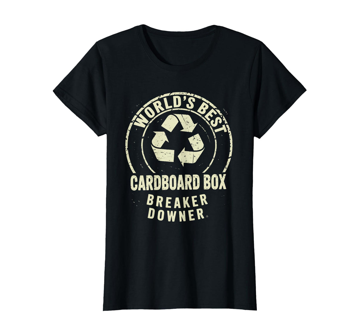 Funny Cardboard Box Breaker Downer Sarcastic Recycling Hero T-Shirt