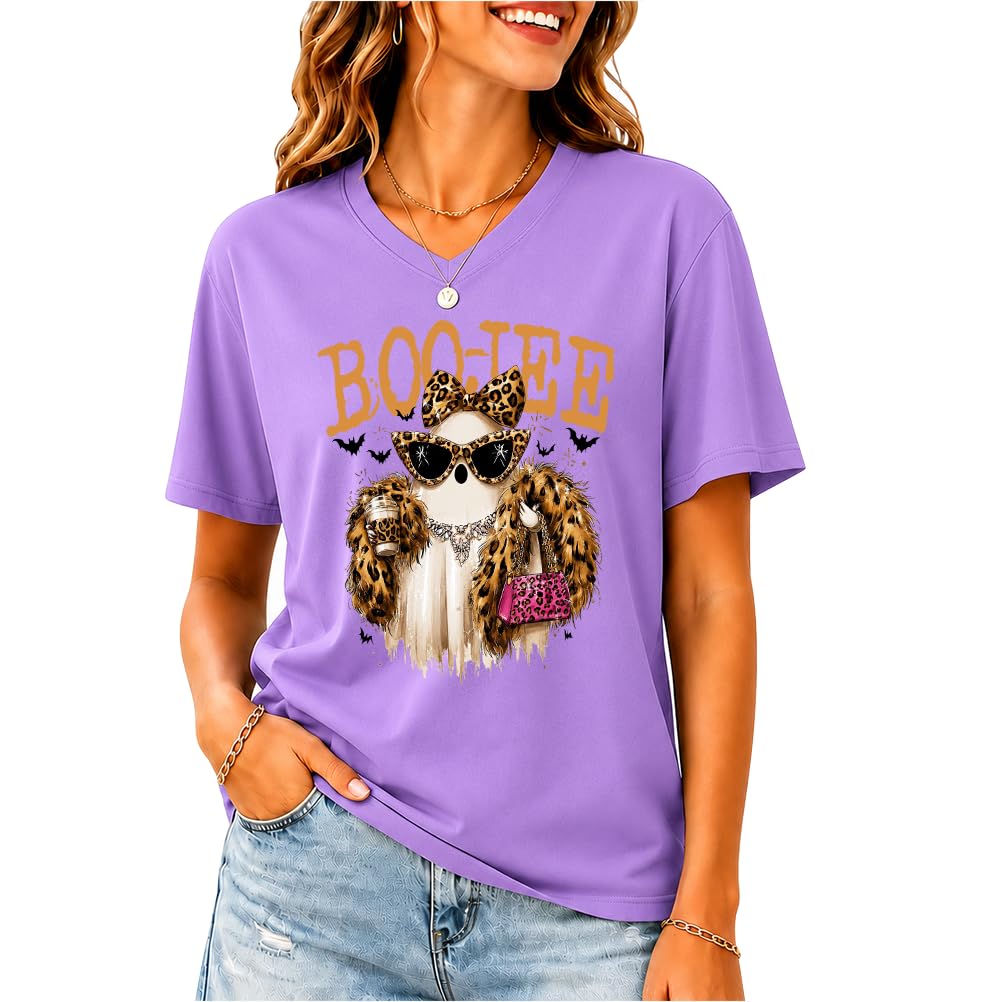 Halloween Boo JEE Ghost Shirt Cute Leopard Boo-JEE Ghost Coffee T-Shirt
