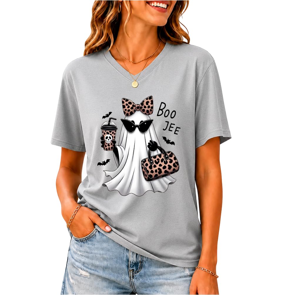 Halloween Boo JEE Ghost Shirt Cute Leopard Boo-JEE Ghost Coffee T-Shirt
