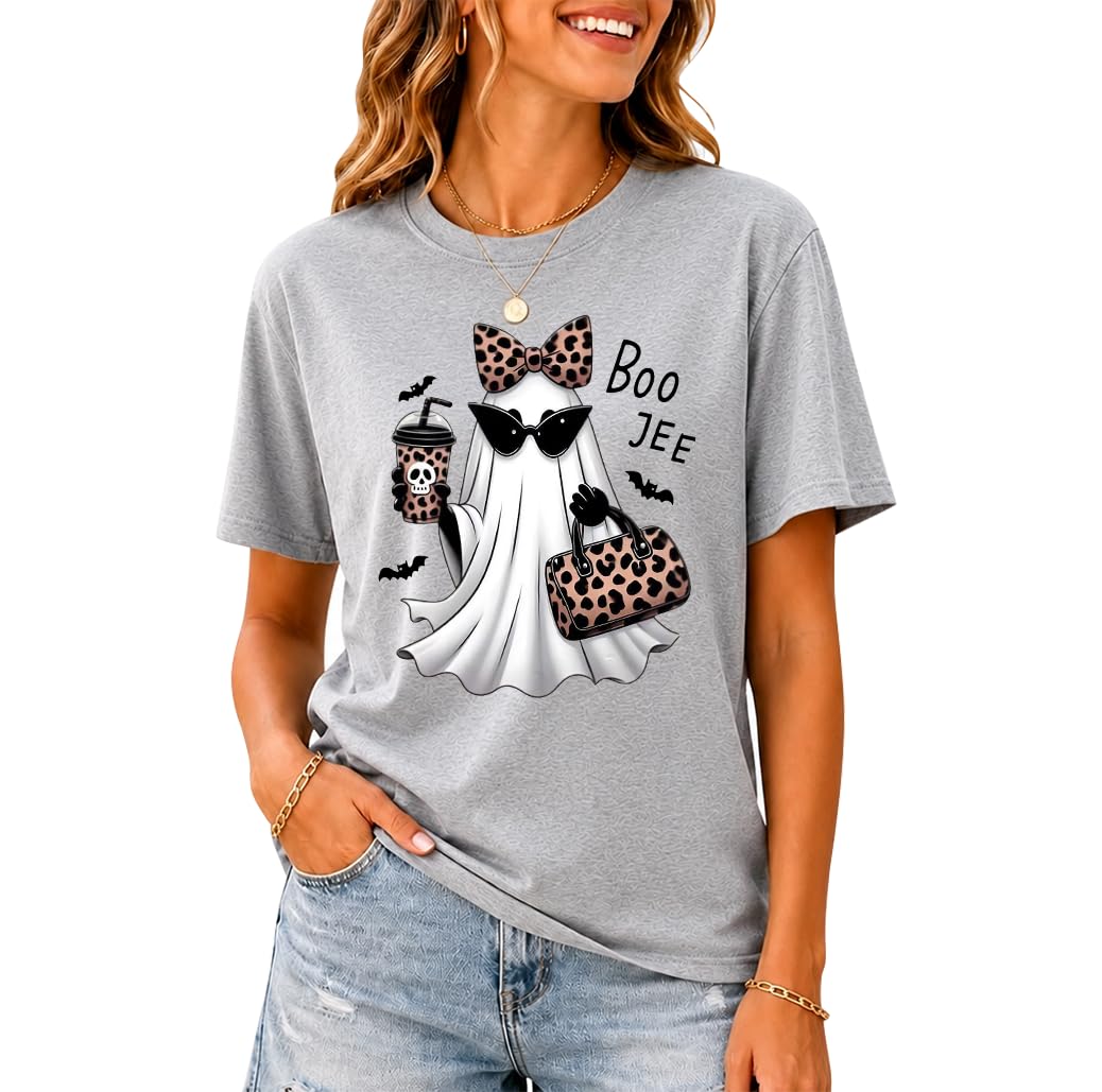 Halloween Boo JEE Ghost Shirt Cute Leopard Boo-JEE Ghost Coffee T-Shirt