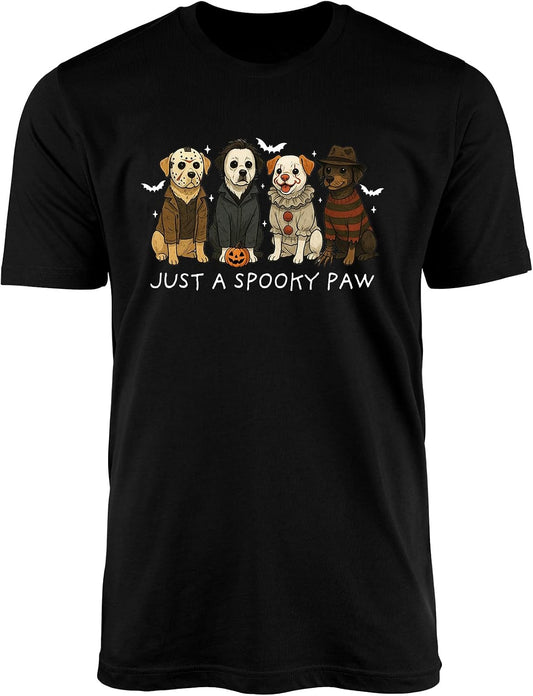 Just a Spooky Paw Halloween Shirt Funny Dog Horror Costume Tee for Dog Lovers Unisex Fall T-Shirt
