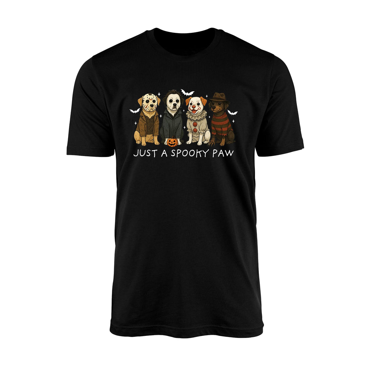 Just a Spooky Paw Halloween Shirt Funny Dog Horror Costume Tee for Dog Lovers Unisex Fall T-Shirt