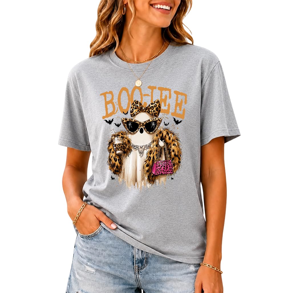 Halloween Boo JEE Ghost Shirt Cute Leopard Boo-JEE Ghost Coffee T-Shirt