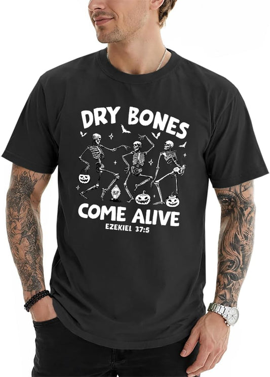 Dry Bones Come Alive Ezekiel 37:5 Christian Halloween T-Shirt for Women Men