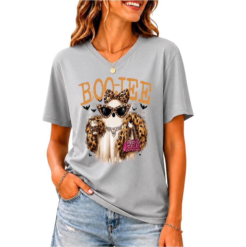Halloween Boo JEE Ghost Shirt Cute Leopard Boo-JEE Ghost Coffee T-Shirt