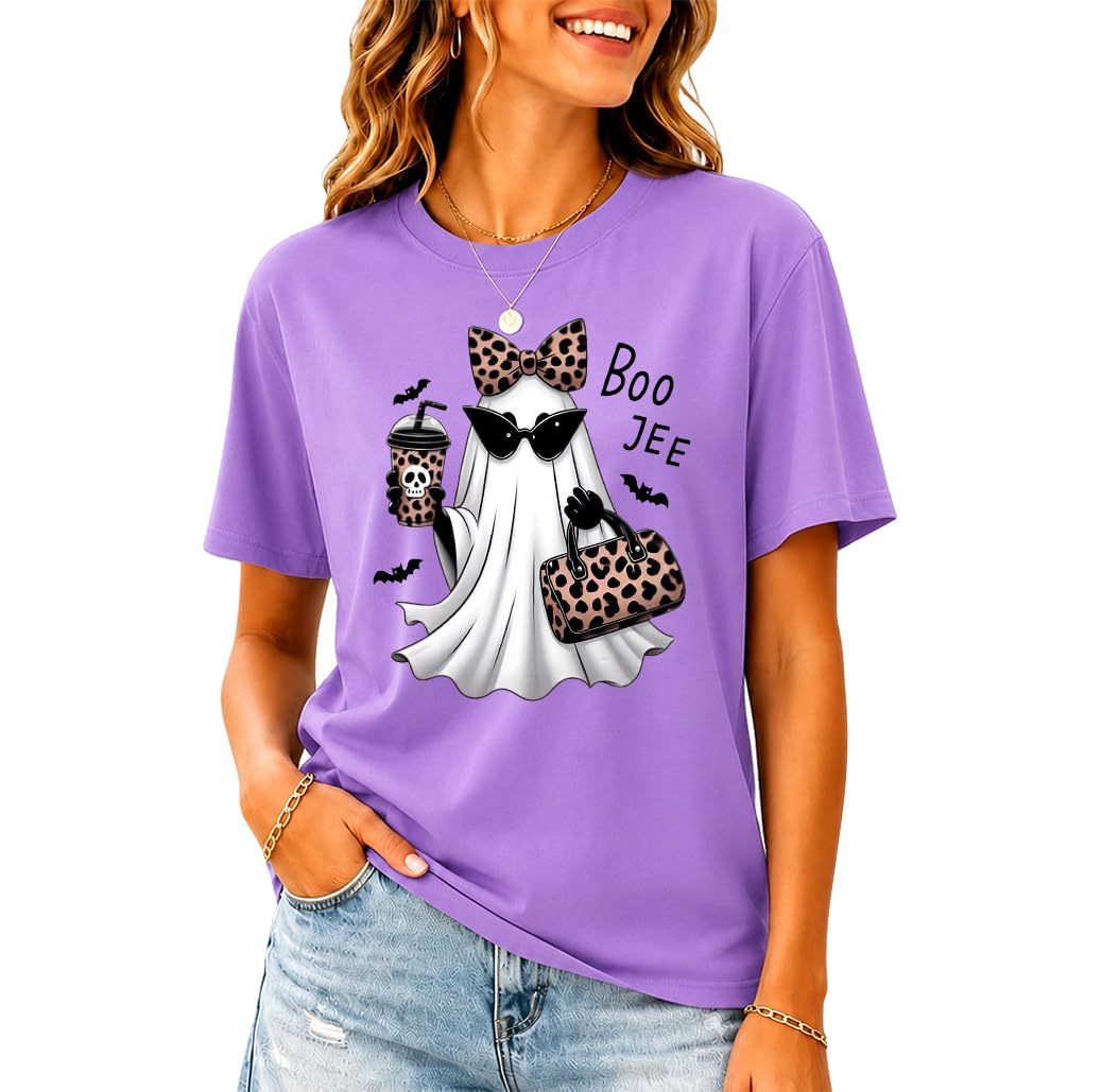 Halloween Boo JEE Ghost Shirt Cute Leopard Boo-JEE Ghost Coffee T-Shirt