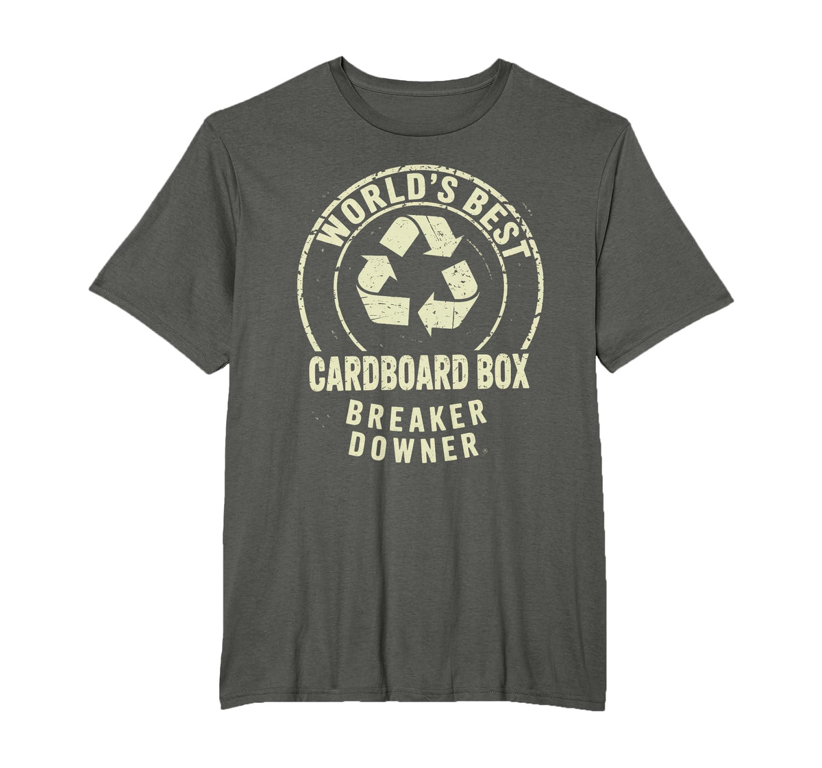 Funny Cardboard Box Breaker Downer Sarcastic Recycling Hero T-Shirt