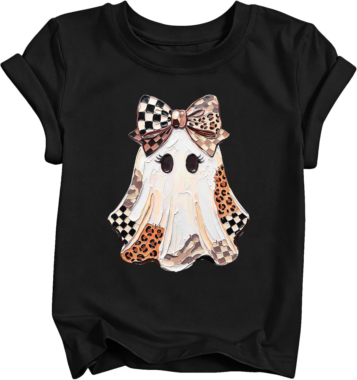 Halloween Shirts for Kids Boy Girl Bow Pumpkin Ghost Fall Tee Tops