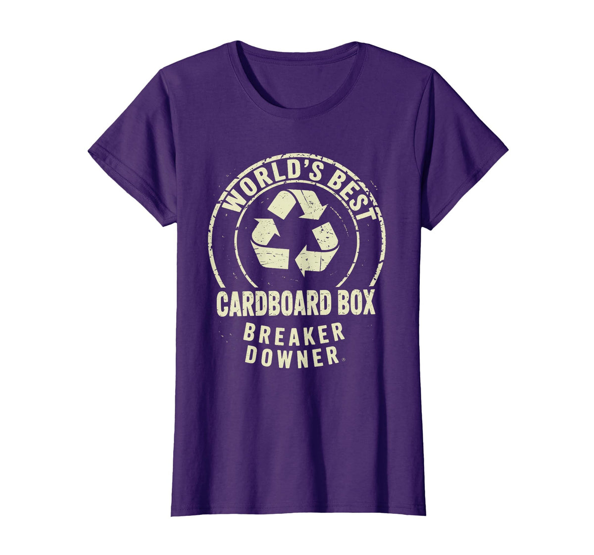Funny Cardboard Box Breaker Downer Sarcastic Recycling Hero T-Shirt