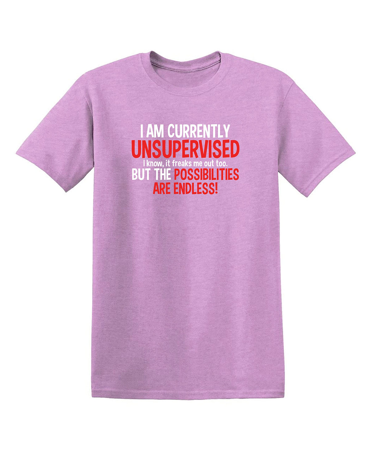 I'm Currently Unsupervised Novelty Graphic Sarcastic Humorous Mens Funny T Shirt