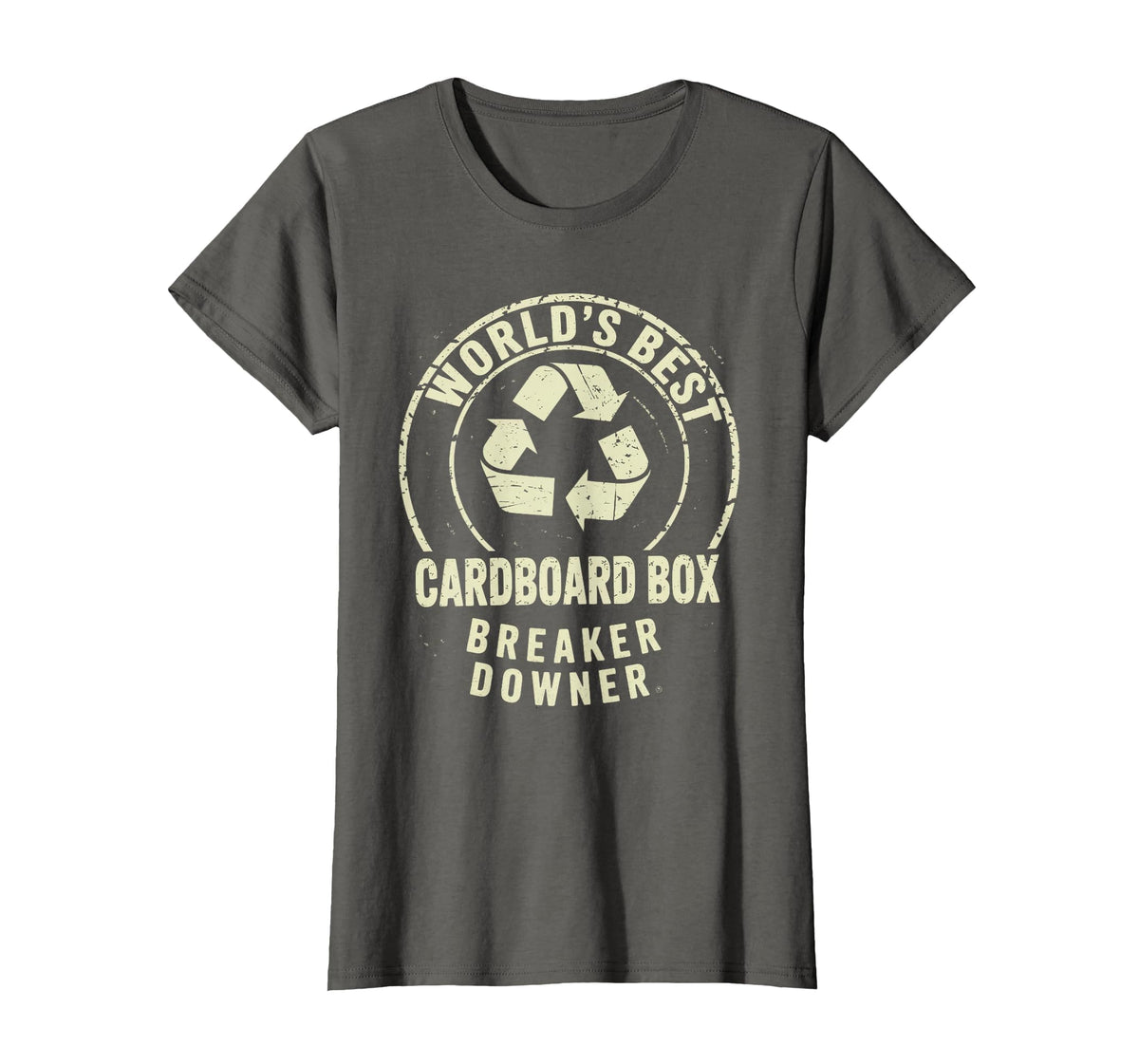 Funny Cardboard Box Breaker Downer Sarcastic Recycling Hero T-Shirt