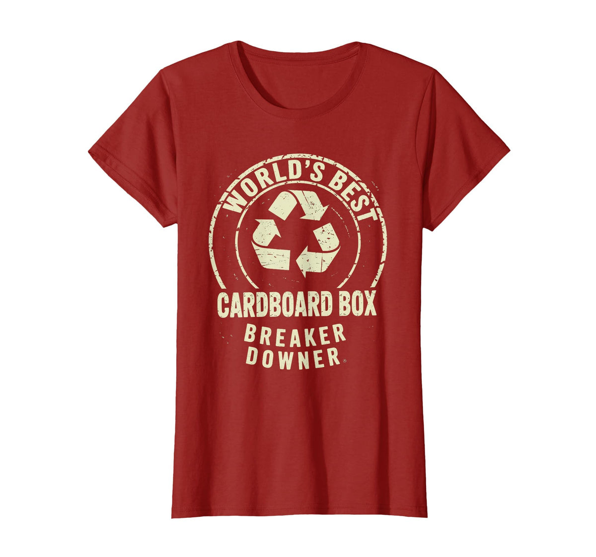 Funny Cardboard Box Breaker Downer Sarcastic Recycling Hero T-Shirt