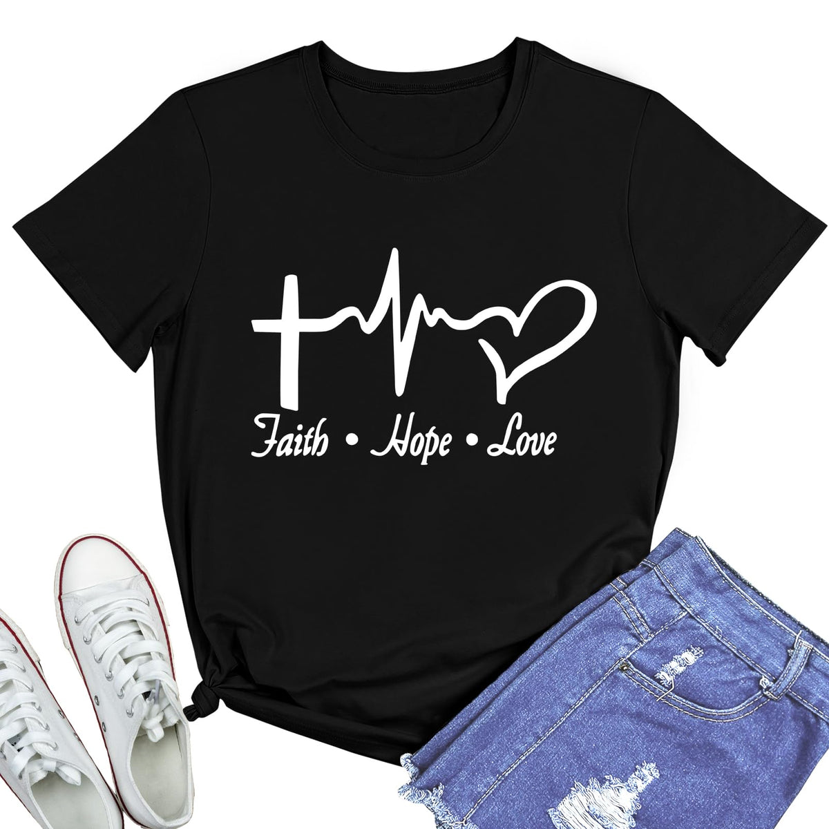 BLACKMYTH Graphic T-Shirts for Women Faith Shirts for Women
