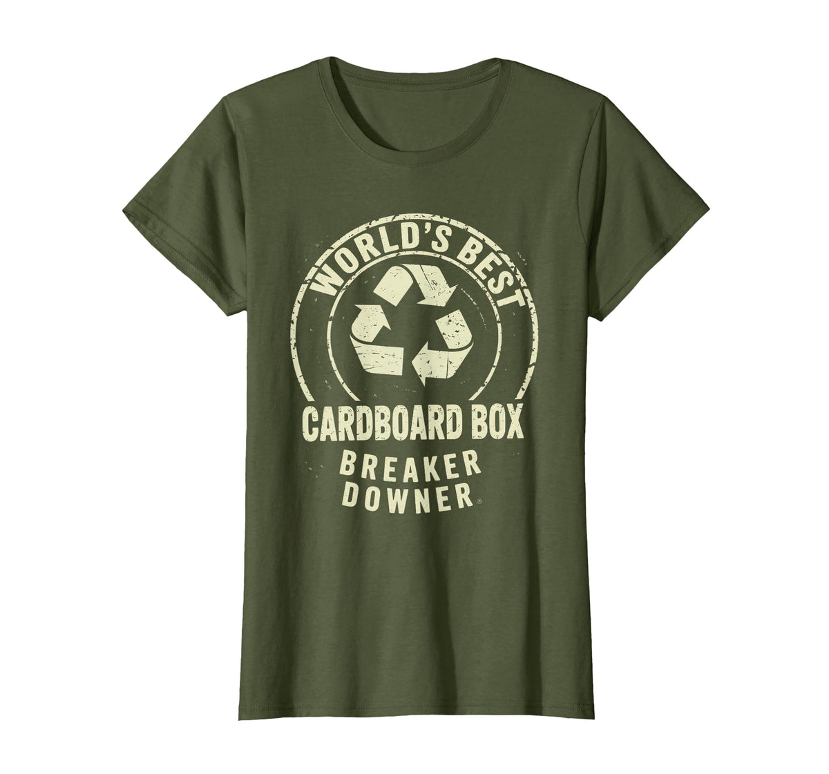 Funny Cardboard Box Breaker Downer Sarcastic Recycling Hero T-Shirt