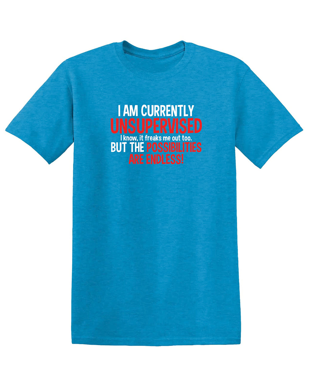 I'm Currently Unsupervised Novelty Graphic Sarcastic Humorous Mens Funny T Shirt