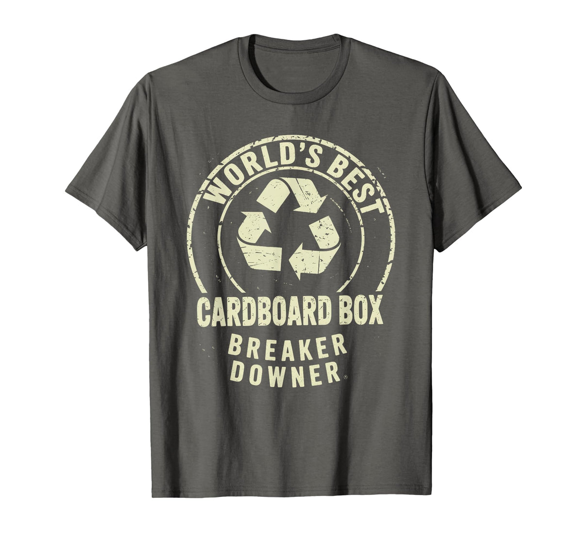 Funny Cardboard Box Breaker Downer Sarcastic Recycling Hero T-Shirt