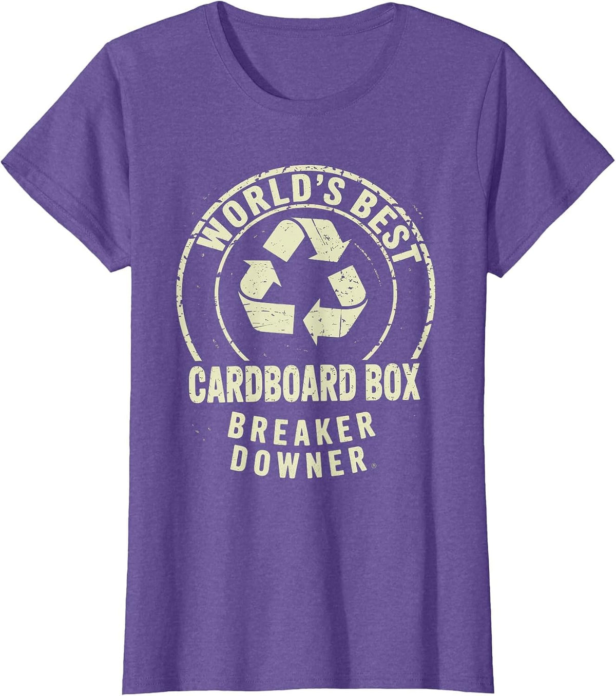 Funny Cardboard Box Breaker Downer Sarcastic Recycling Hero T-Shirt
