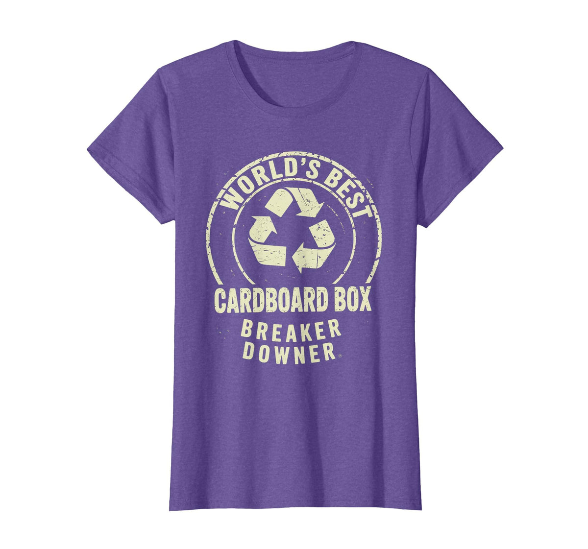Funny Cardboard Box Breaker Downer Sarcastic Recycling Hero T-Shirt