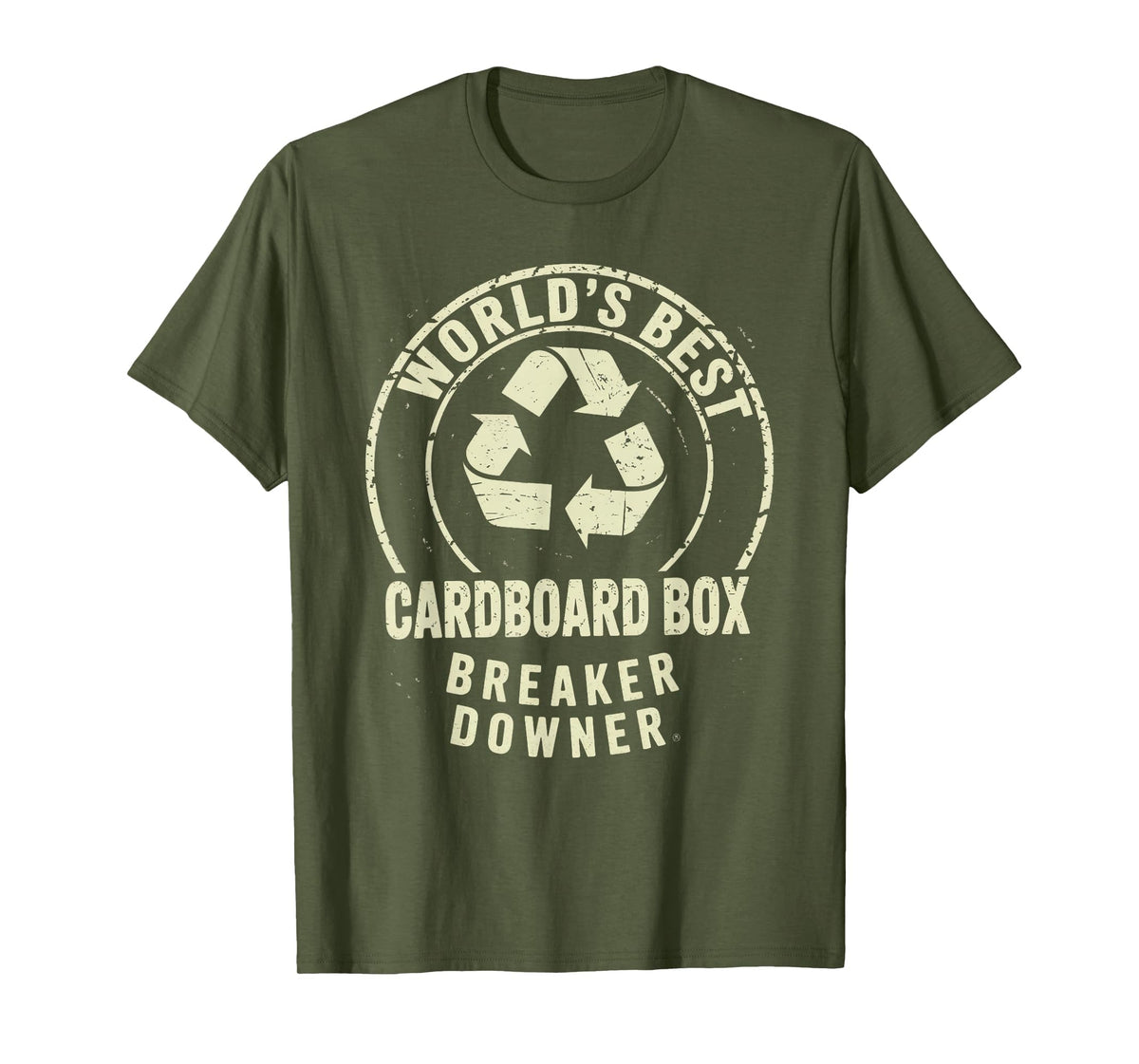 Funny Cardboard Box Breaker Downer Sarcastic Recycling Hero T-Shirt