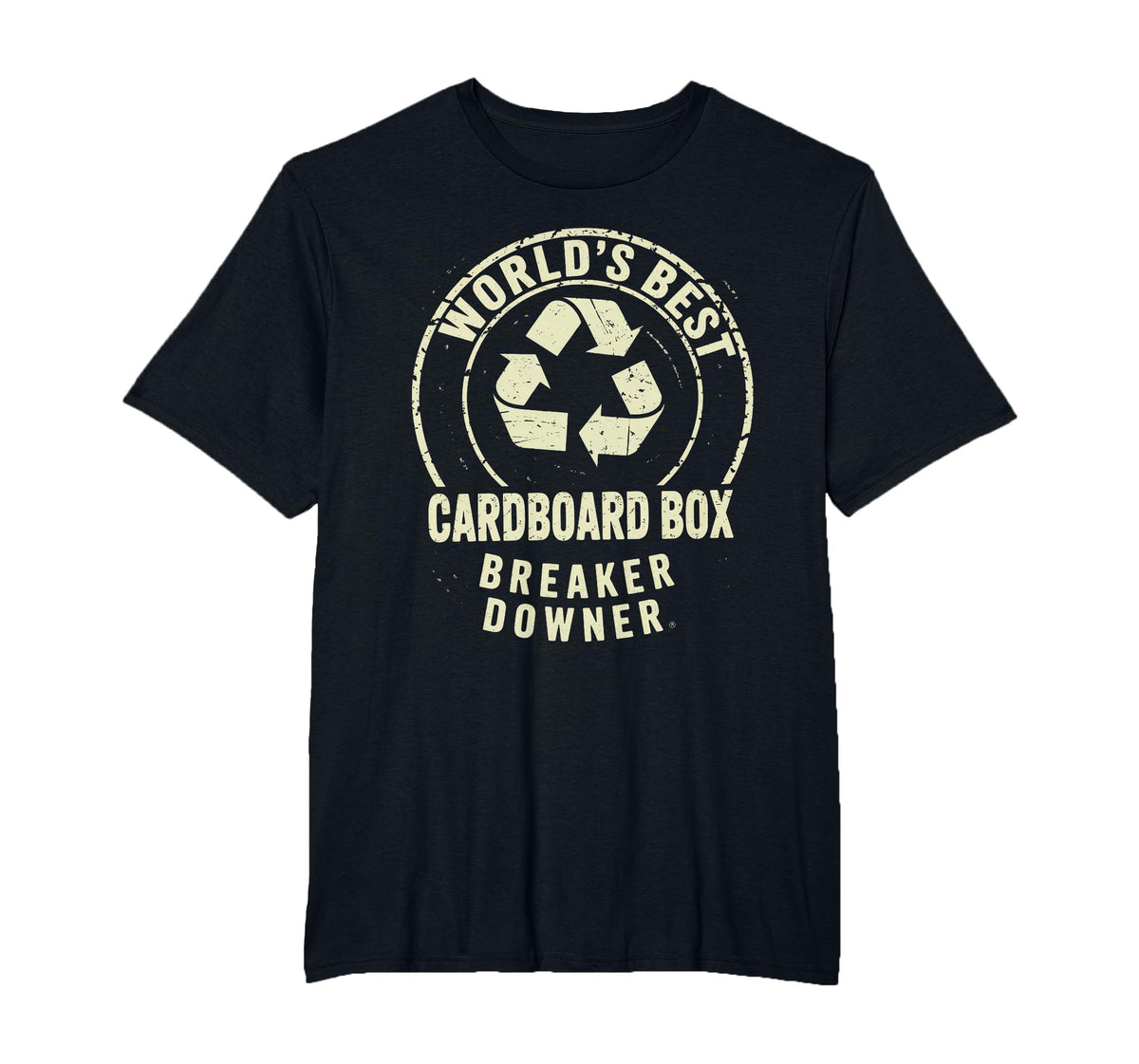 Funny Cardboard Box Breaker Downer Sarcastic Recycling Hero T-Shirt