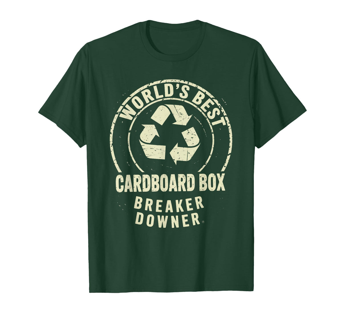 Funny Cardboard Box Breaker Downer Sarcastic Recycling Hero T-Shirt