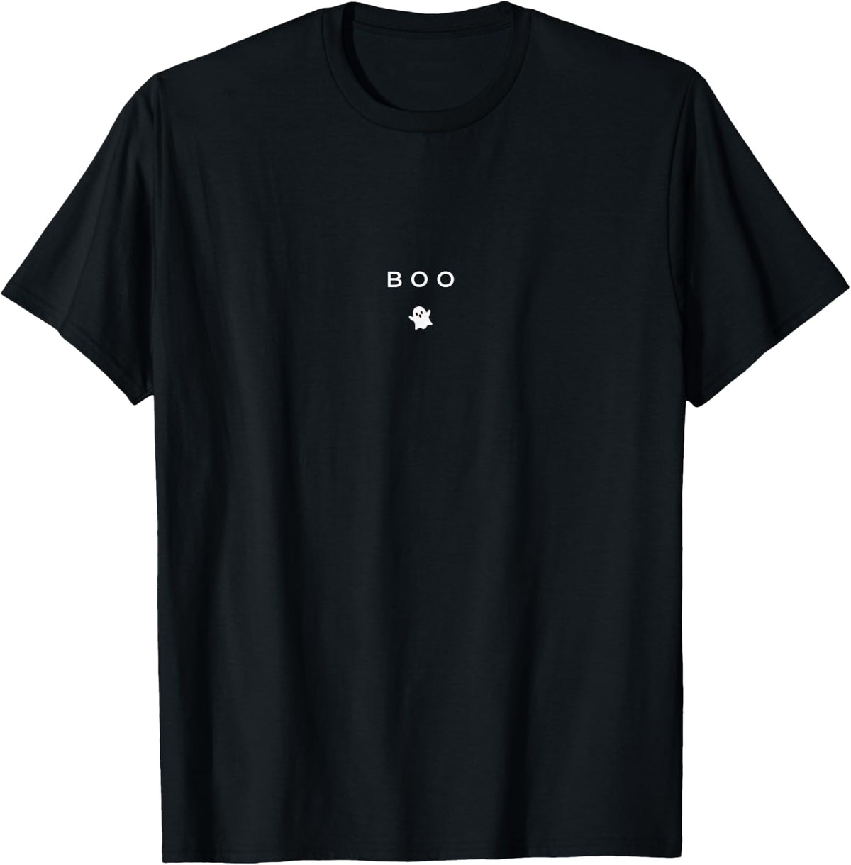 Boo Ghost Halloween Subtle Minimal Fall Funny Trick Treat T-Shirt