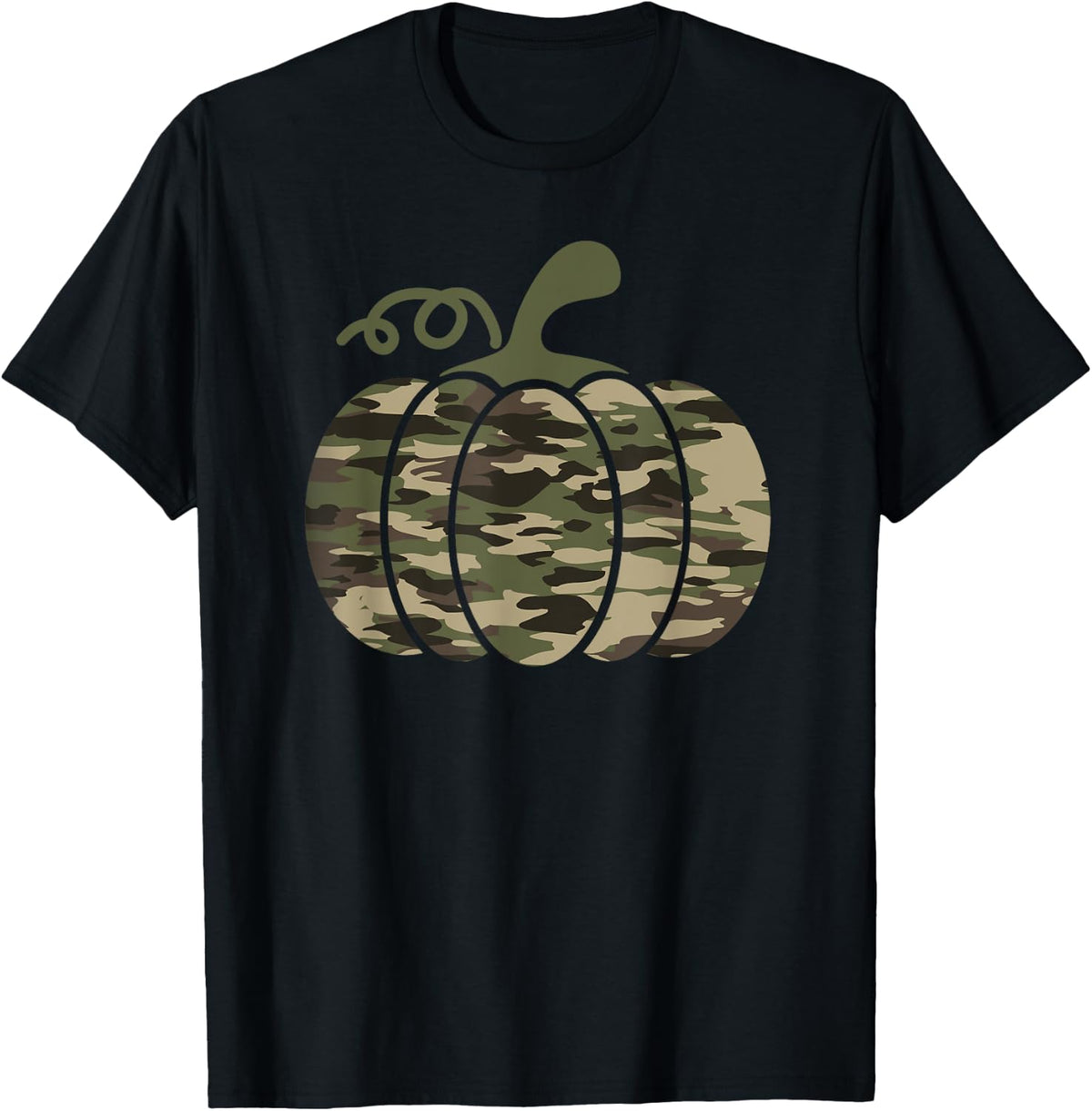 Pumpkin Camo Military Tactical Halloween Costume Autumn Fall T-Shirt