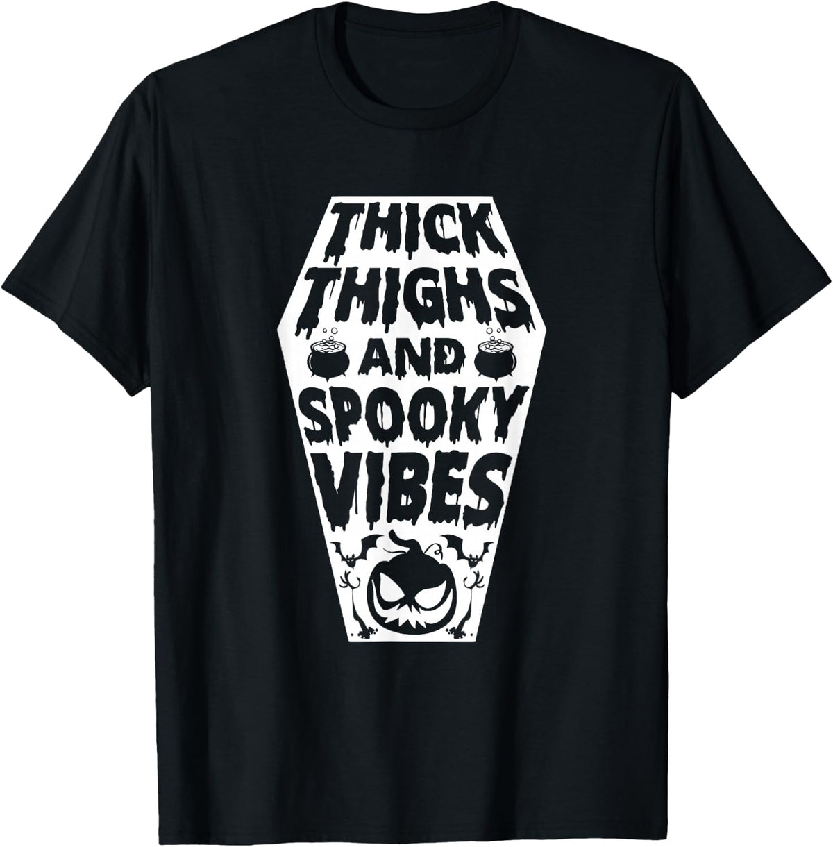 Thick Thighs And Spooky Vibes Halloween Costume Party Dress T-Shirt