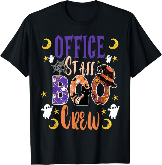 Office Staff Boo Crew Matching Fun Halloween Costume T-Shirt