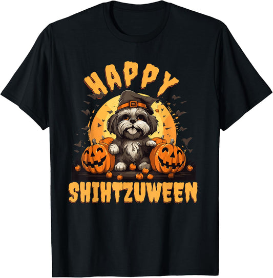 Happy Shihtzuween Shih Tzu Halloween T-Shirt