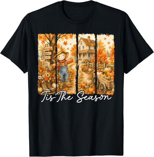Tis' The Season Autumn Pumpkin Fall Thanksgiving Men Women T-Shirt