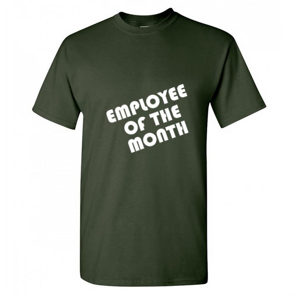 Employee Of The Month Casual Office Job Tshirts Novelty Humor Sarcastic Employees Workplace Gift For Xmas Holiday Mens T Shirts Graphic Funny Tee